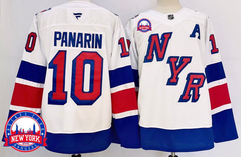Men New York Rangers 10 Panarin White Fanatics 2025 NHL Jersey style 5